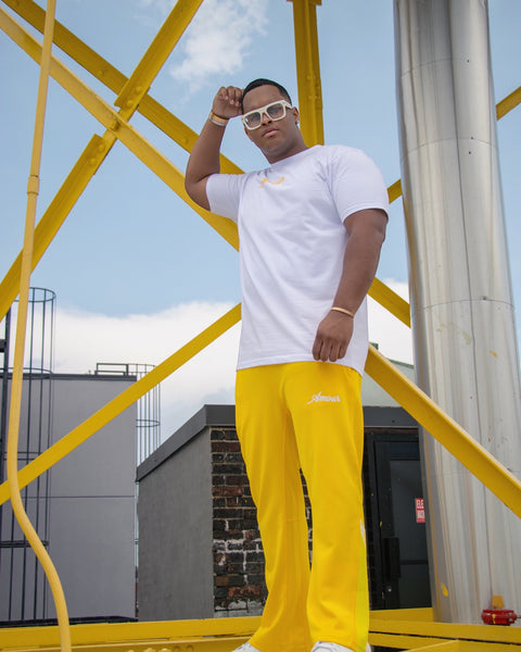 Rose Flared Track Pant (Yellow Mellow)