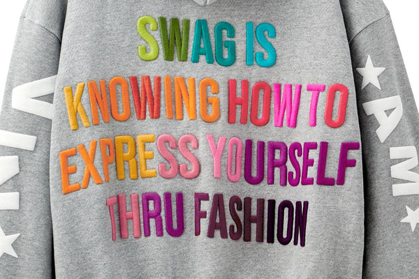 Vintage Amour "Express Yourself" Hoodie (Grey)