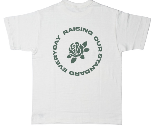 Rose Tee (WHITE/PINE GREEN)